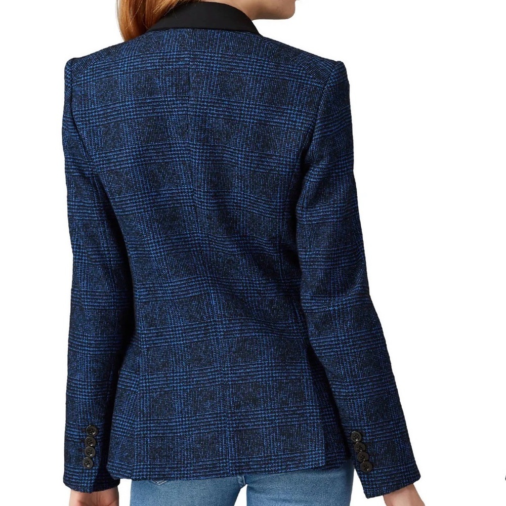 Veronica Beard Gia Dickey Plaid Blazer Size 12 Virgin Wool Made in USA - Picture 2 of 13